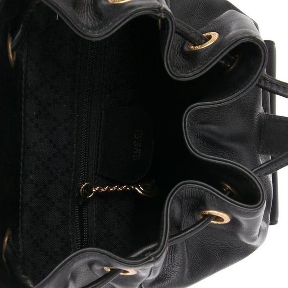 Gucci Vintage Black Bamboo BackPack w/ dust bag